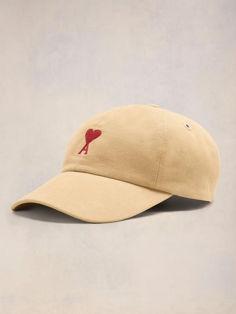 Ami Paris Red Ami de Coeur Embroidery Cap