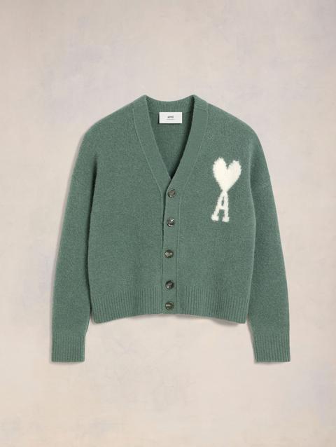 Ami Paris Off-White Ami de Coeur Cardigan