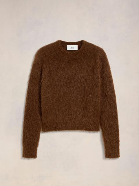 Ami Paris Alpaca Mohair Brushed Sweater