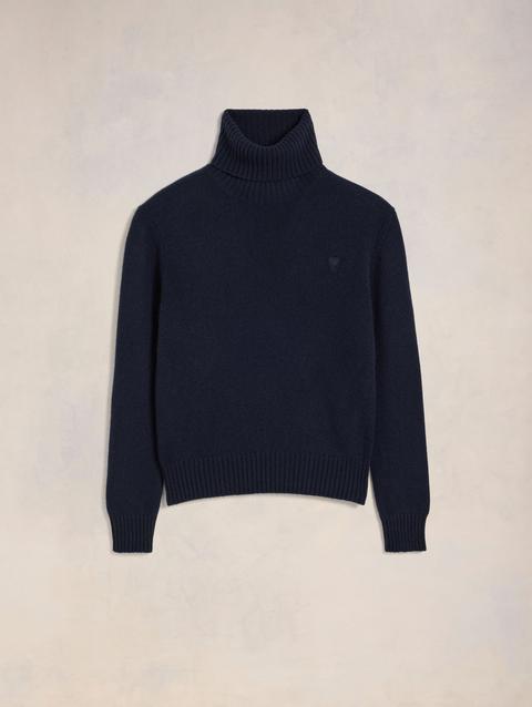 Ami Paris Cashmere Ami de Coeur Turtle Neck Sweater