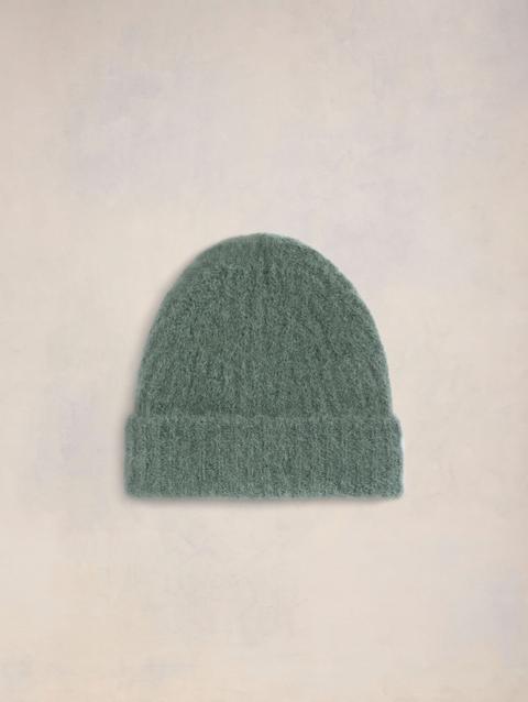 Ami Paris Alpaca Mohair Ribbed Beanie