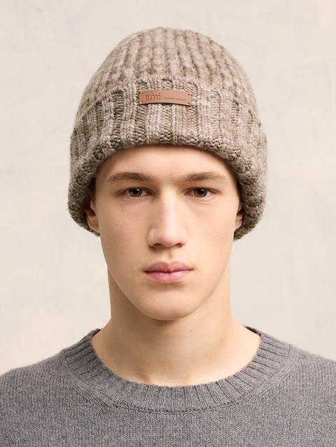 Ami Paris Ribbed Beanie