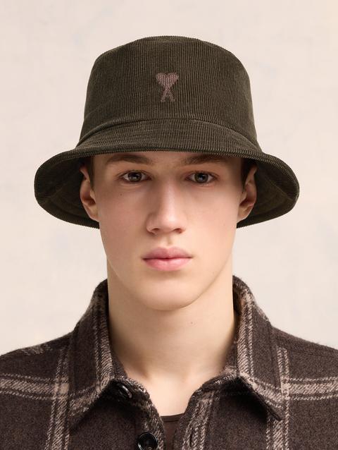 Ami Paris Tonal Ami de Coeur Embroidery Bucket Hat