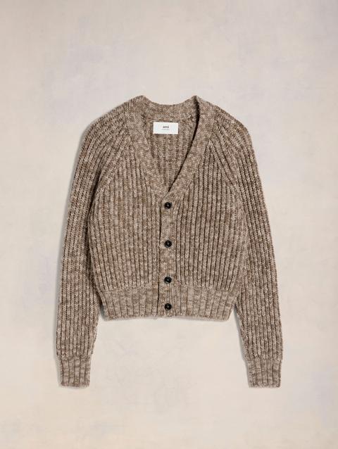 Ami Paris Ribbed Cardigan