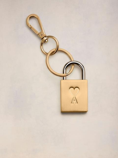 Ami Paris Ami de Coeur Padlock Keyring