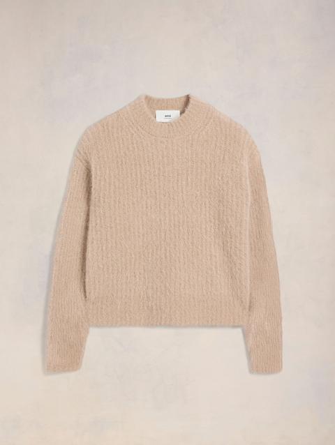 Ami Paris Alpaca Mohair Ribbed Sweater