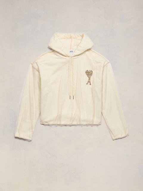 Ami Paris Ami de Coeur Embroidery Hoodie