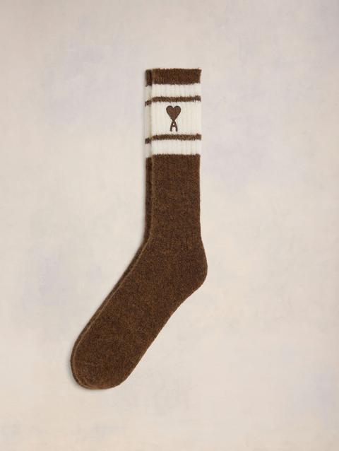 Ami Paris Striped Mohair Socks