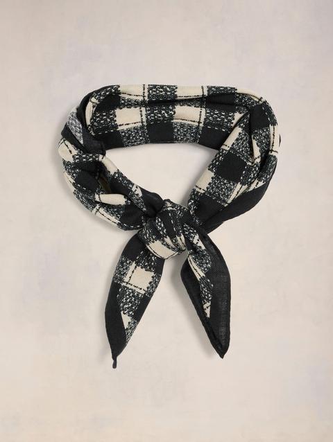 Ami Paris Check Print Scarf