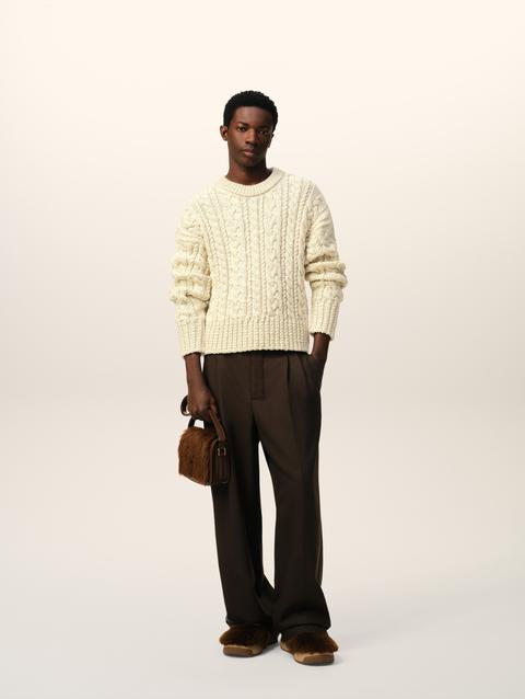 Ami Paris Cable Knit Sweater